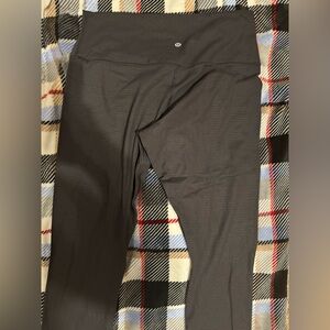 Black Monochrome Dotted Lululemon Align Leggings (Size 12, 25in)